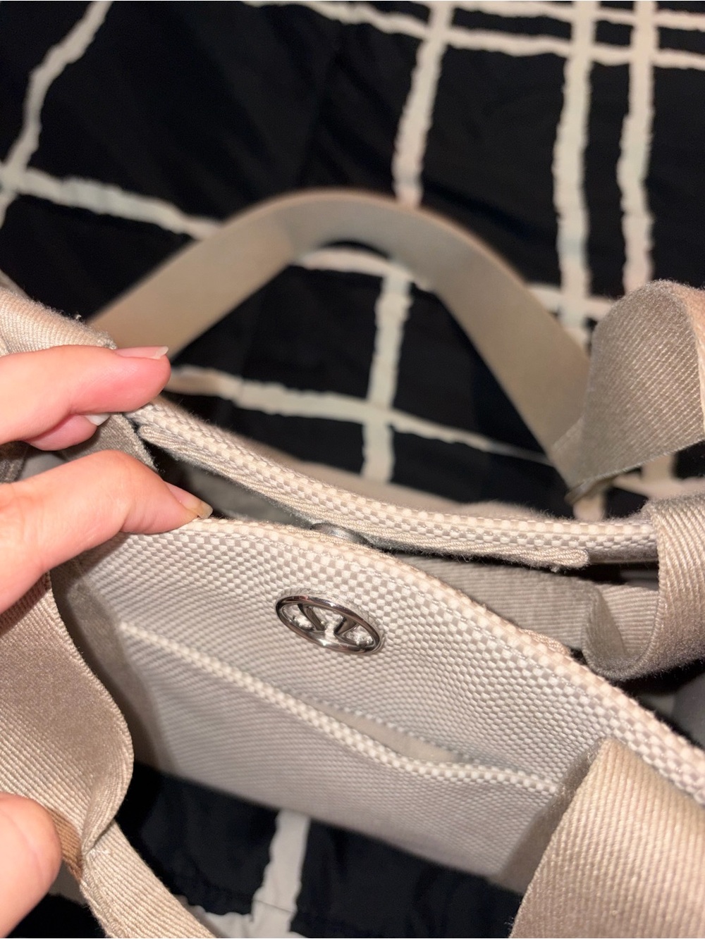 lululemon athletica mini Beige Canvas Crossbody Tote - Neutral Beige - Picture 7 of 10